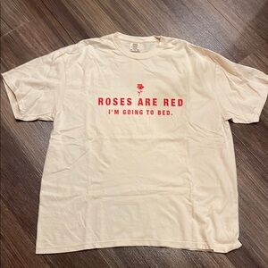 NWOT Friday+Saturday Cream Graphic T-Shirt